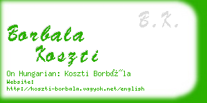 borbala koszti business card